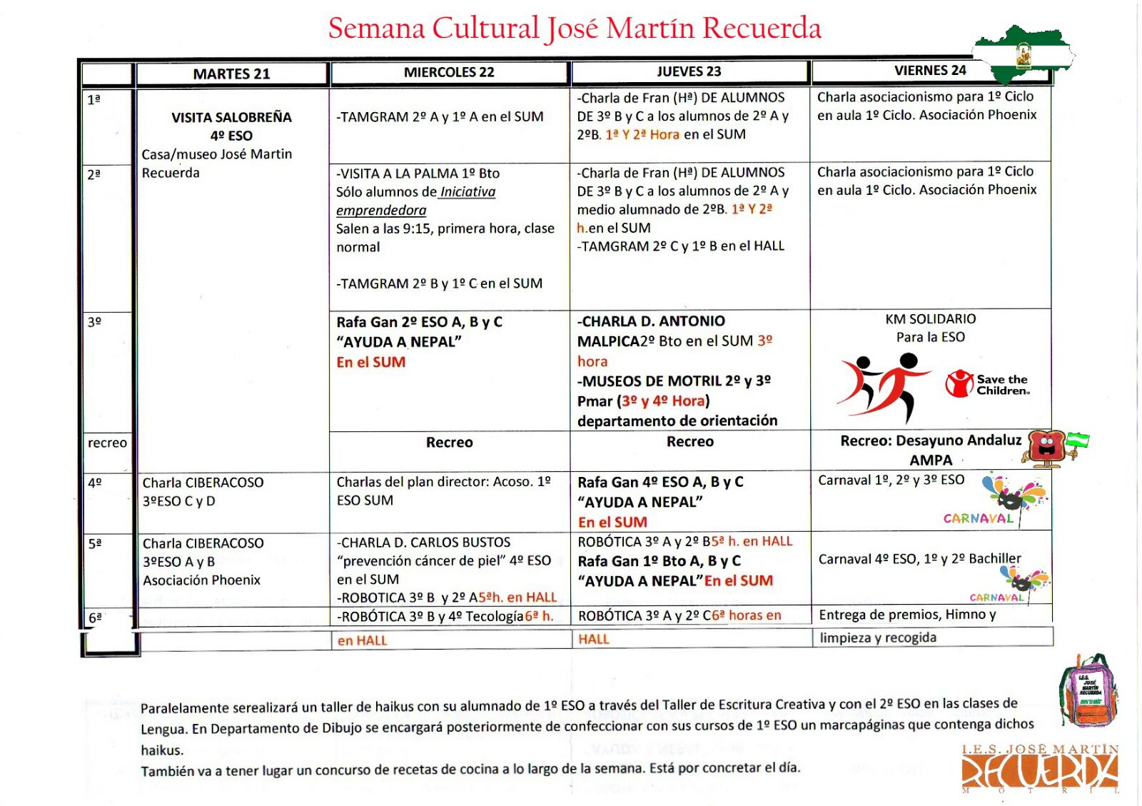 III Semana Cultural IES José Martín Recuerda